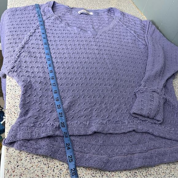 We The Free Thien's Hacci Sweater Long Sleeve Top Periwinkle Purple Women’s L - Picture 8 of 9
